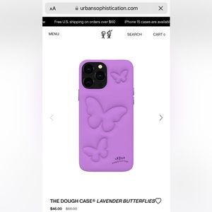 Urban Sophistication the dough case lavender butterflies